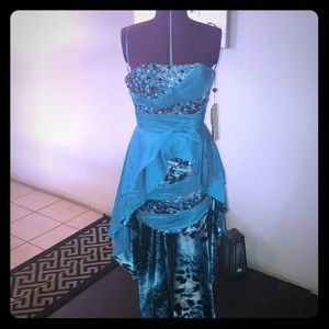 Turquoise multi-color with cheetah print